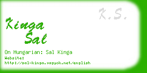 kinga sal business card
